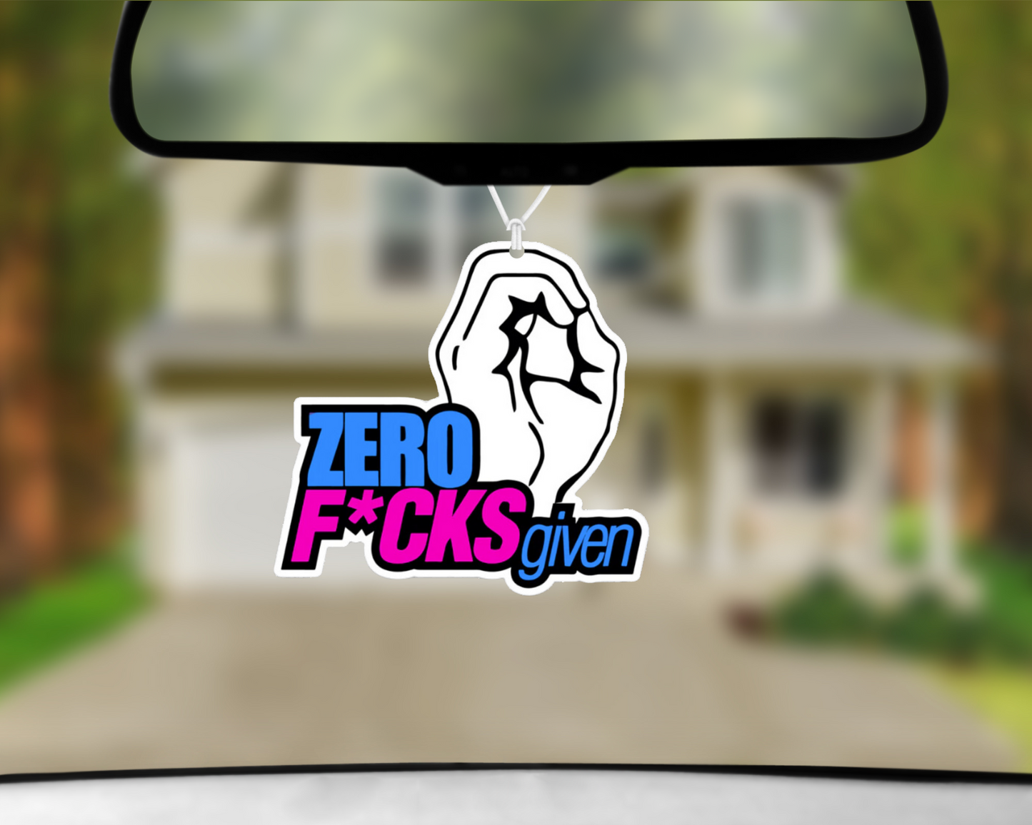 Zero Fu*ks Given Car Air Freshener