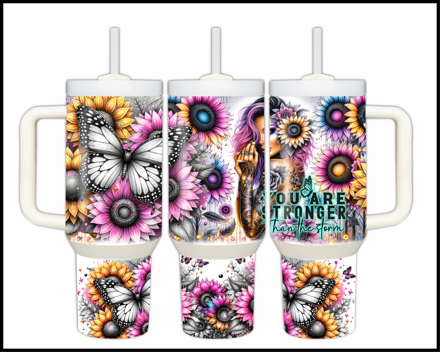 You Are Stronger Than The Storm Her Stainless Steel Big 40oz Tumbler (035)