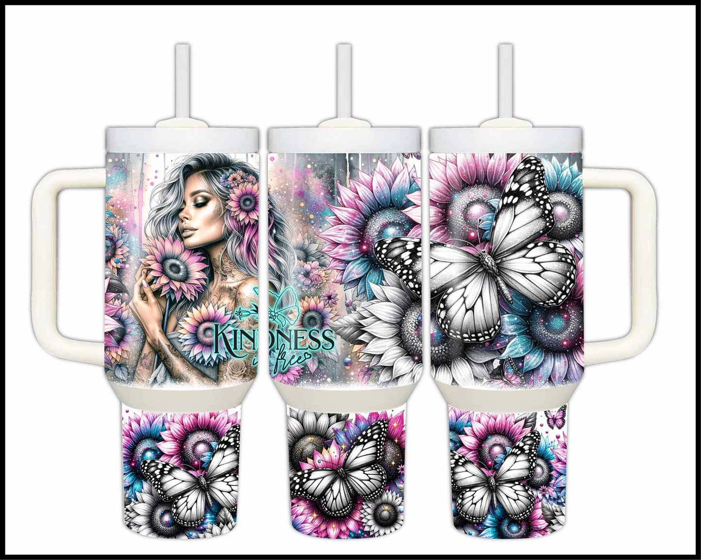 Kindness Is Free Stainless Steel Big 40oz Tumbler (037)