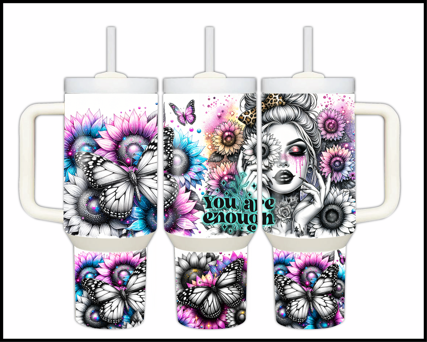 You Are Enough Stainless Steel Big 40oz Tumbler (042)
