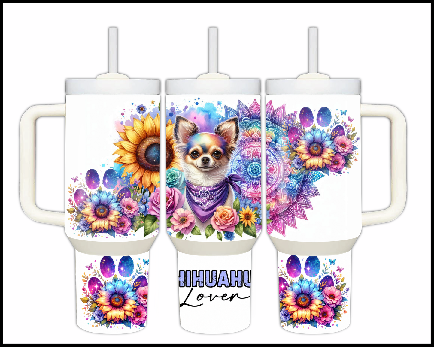 Chihuahua Lover Stainless Steel Big 40oz Tumbler (069)