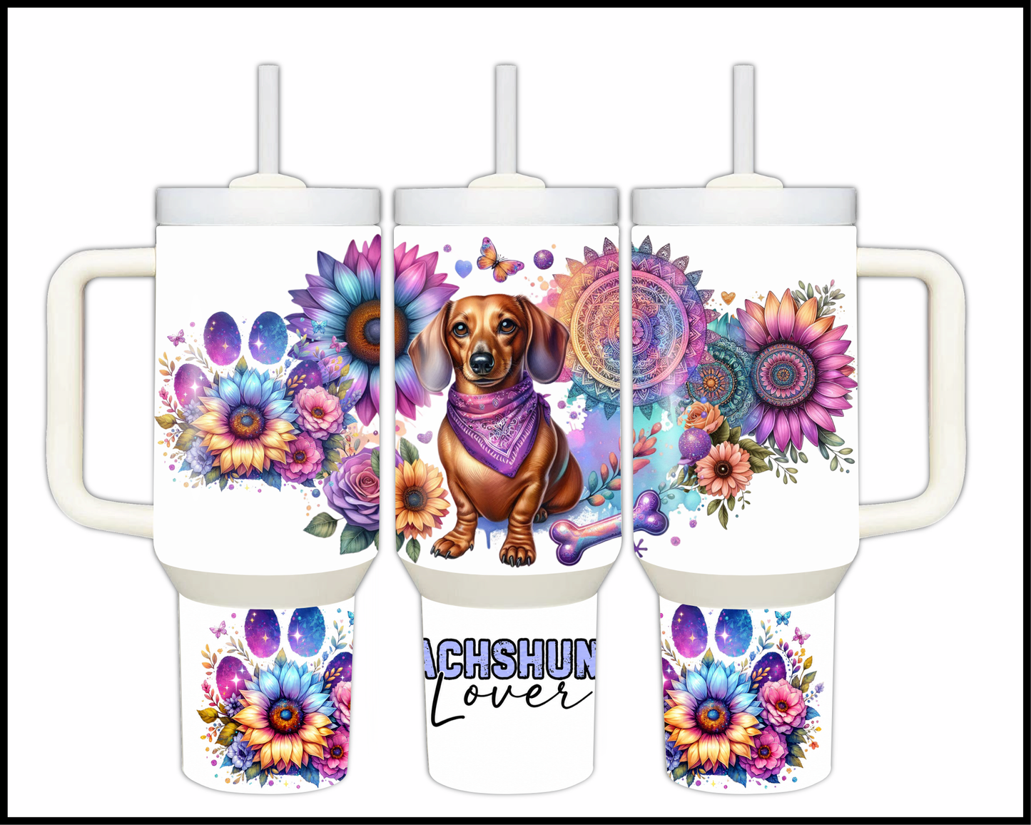 Dachshund Lover Stainless Steel Big 40oz Tumbler (070)