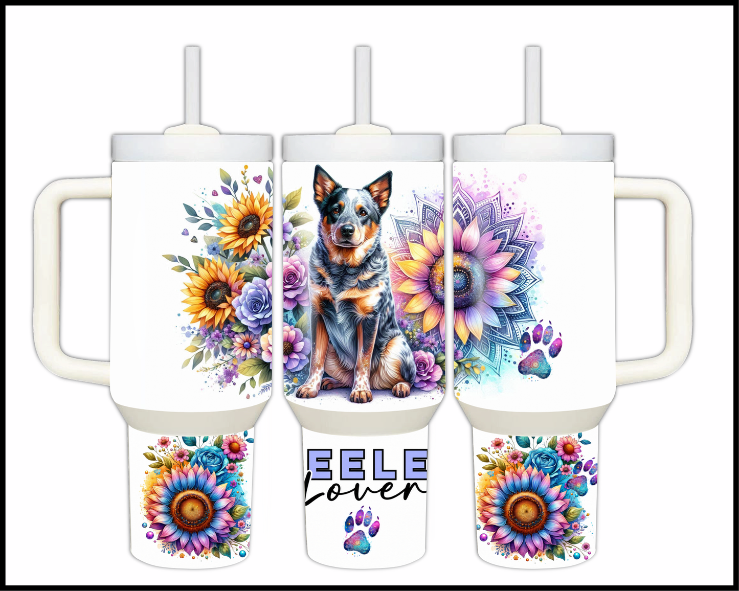 Heeler Lover Stainless Steel Big 40oz Tumbler (074)