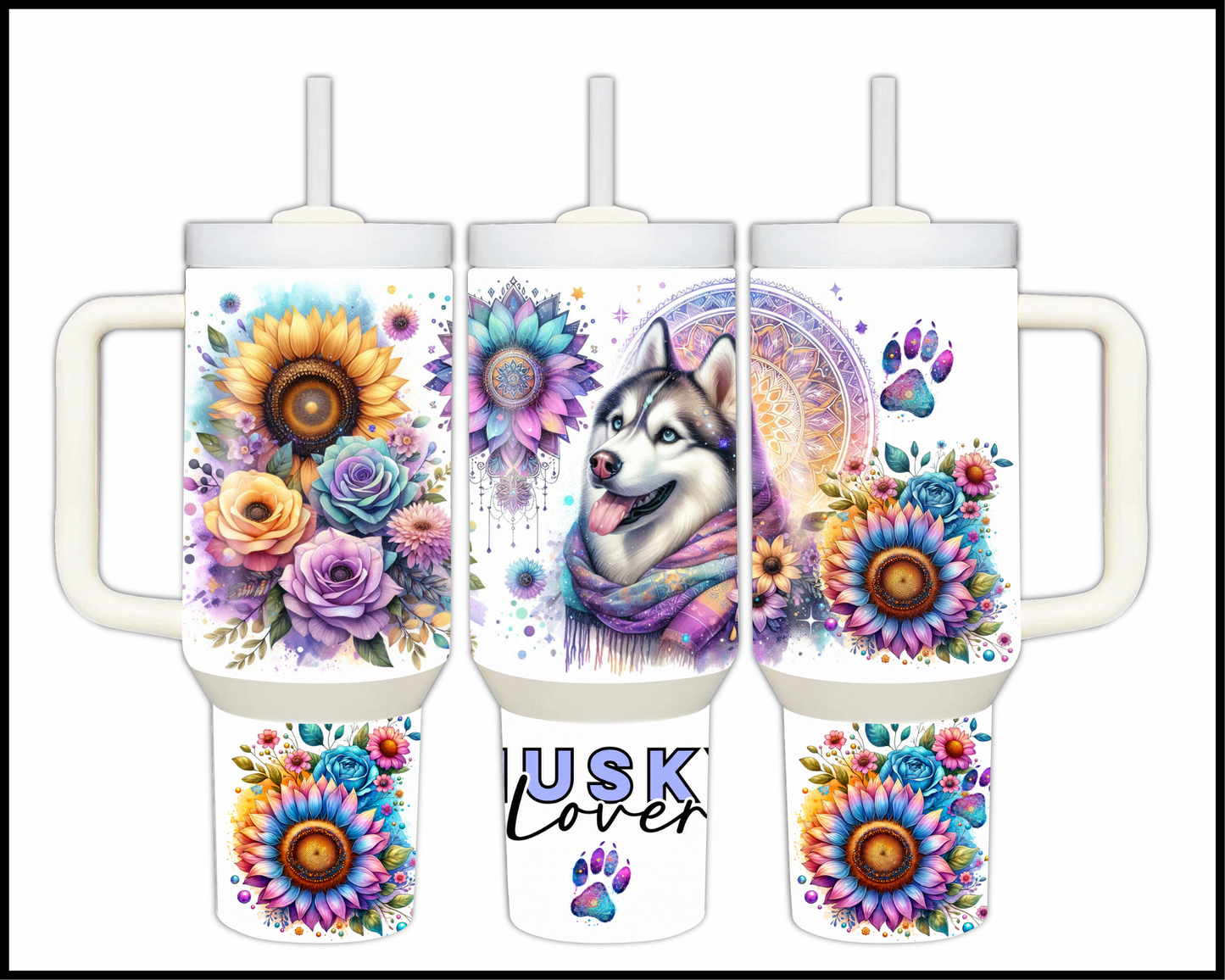 Husky Lover Stainless Steel Big 40oz Tumbler (075)
