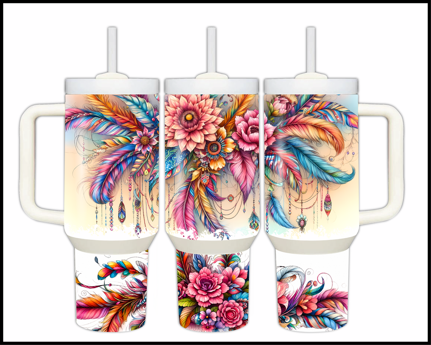 Dreamweaver Meadow Stainless Steel Big 40oz Tumbler (083)