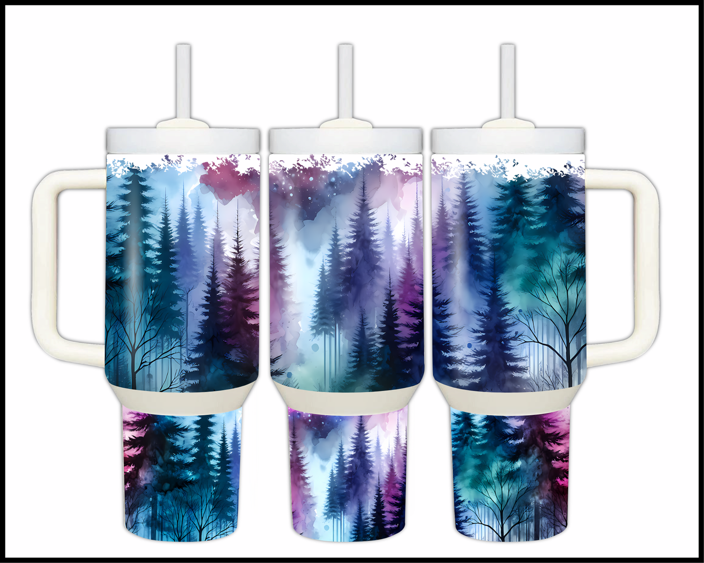 Whimsical Twilight Woods Stainless Steel Big 40oz Tumbler (084)