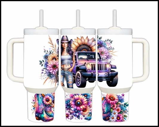 Off-Road Cowgirl Stainless Steel Big Guzzler (094)
