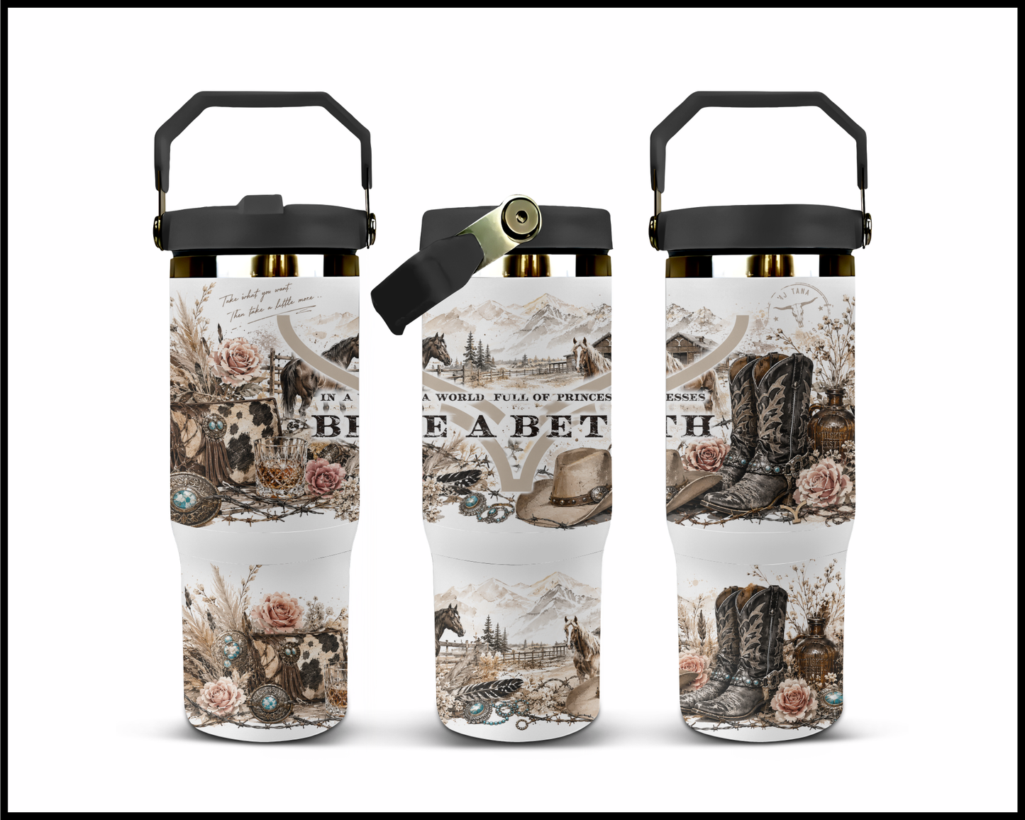 Yellowstone & Dutton Ranch inspired Big Guzzler Stainless Steel Tumbler (1001)