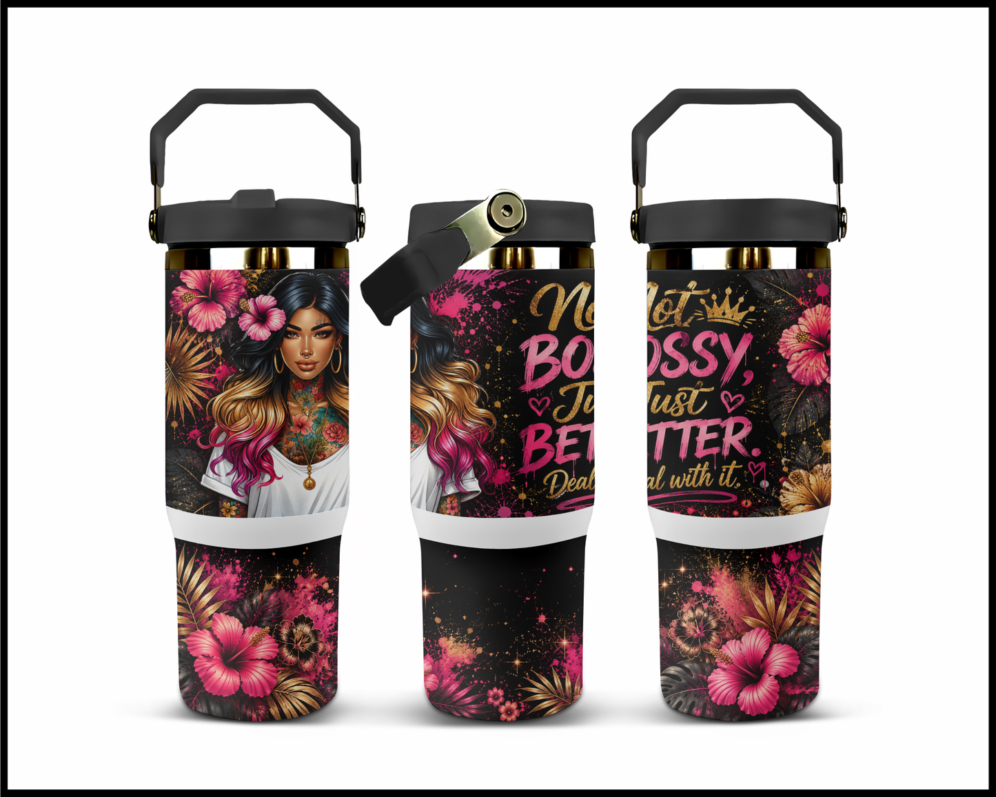Not Bossy Just Better Big Guzzler Stainless Steel Tumbler (1016)
