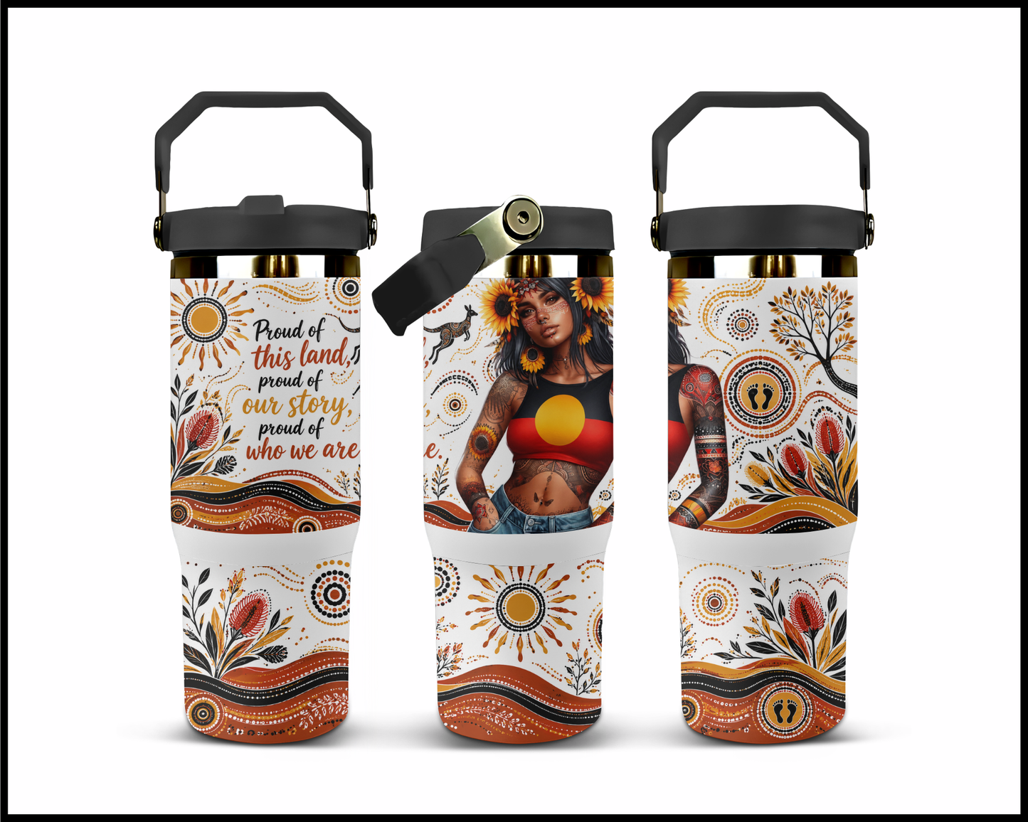 Aboriginal Pride Big Guzzler Stainless Steel Tumbler (1022)