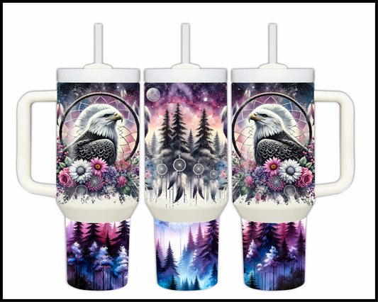 Whimsical Twilight Hawk Stainless Steel Big Guzzler (103)