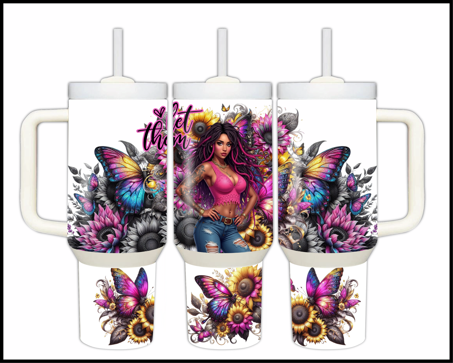 Let Them Stainless Steel Big 40oz Tumbler (104)
