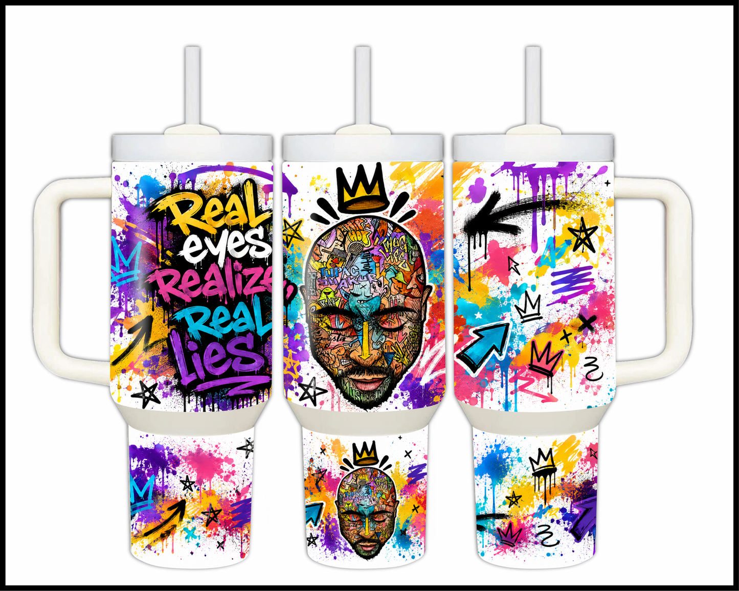 Tupac Shakur Big Guzzler Stainless Steel Tumbler (1056)
