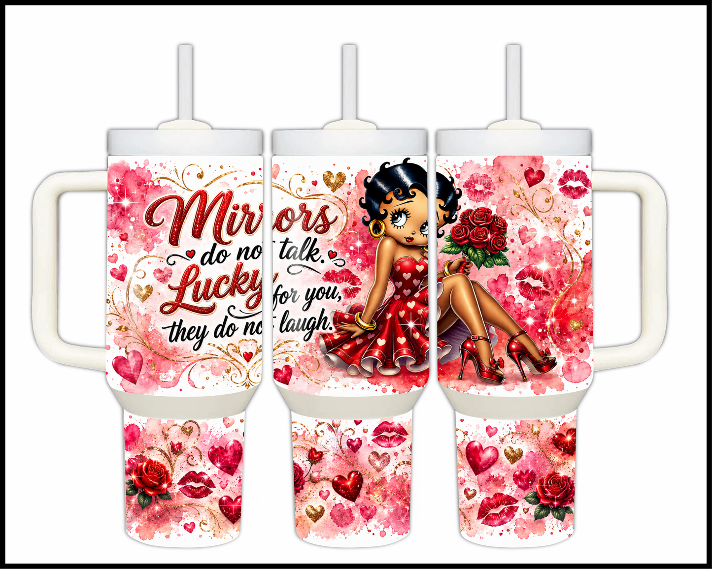 Cute, Classy & A Little Bit Sassy Big Guzzler Stainless Steel Tumbler (1064)