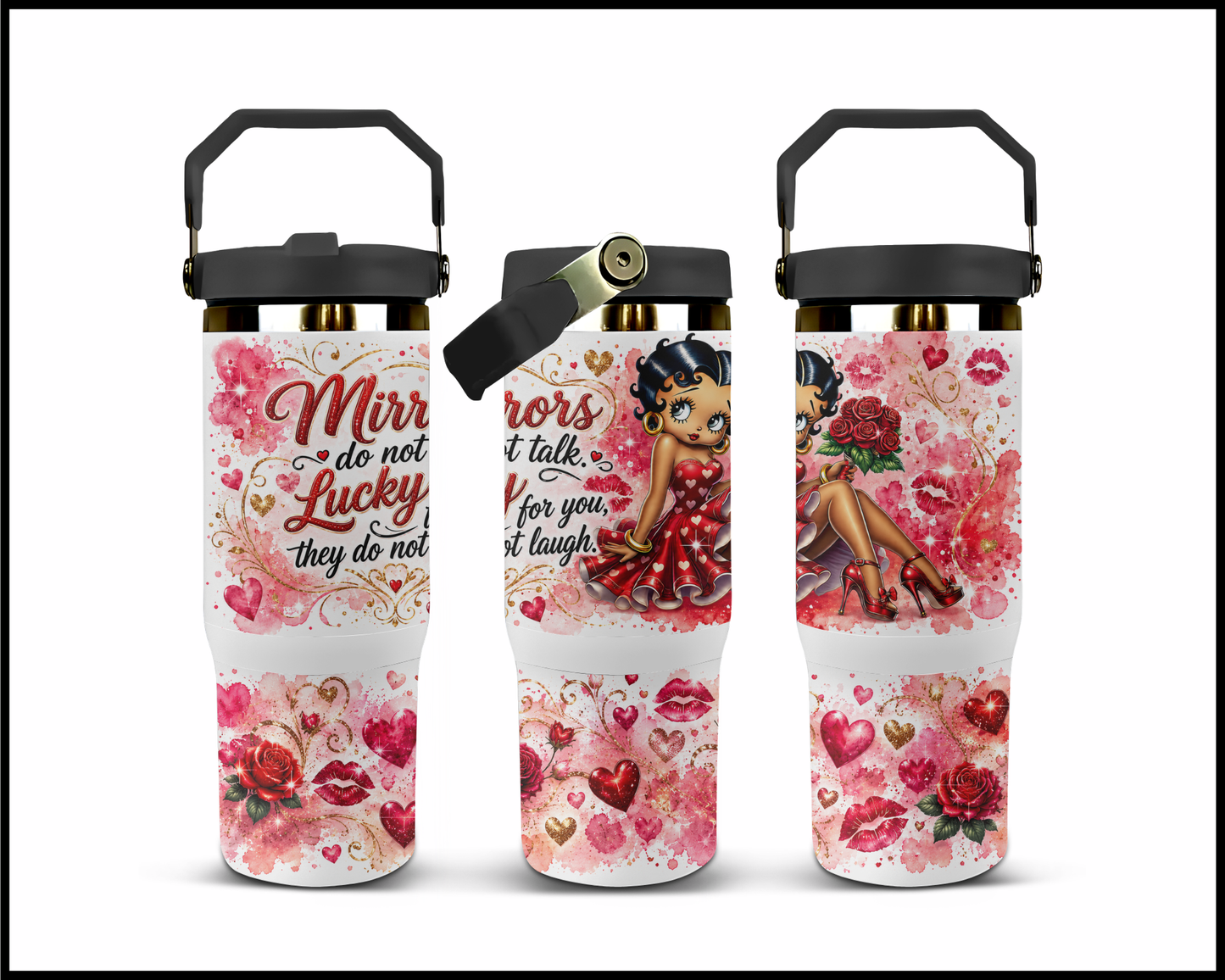 Cute, Classy & A Little Bit Sassy Big Guzzler Stainless Steel Tumbler (1064)