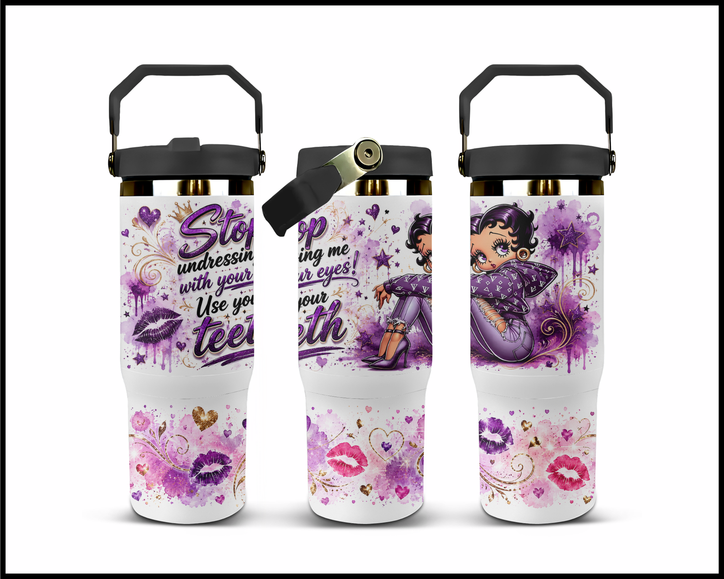Stop Undressing Me With Your Eyes Big Guzzler Stainless Steel Tumbler (1065)