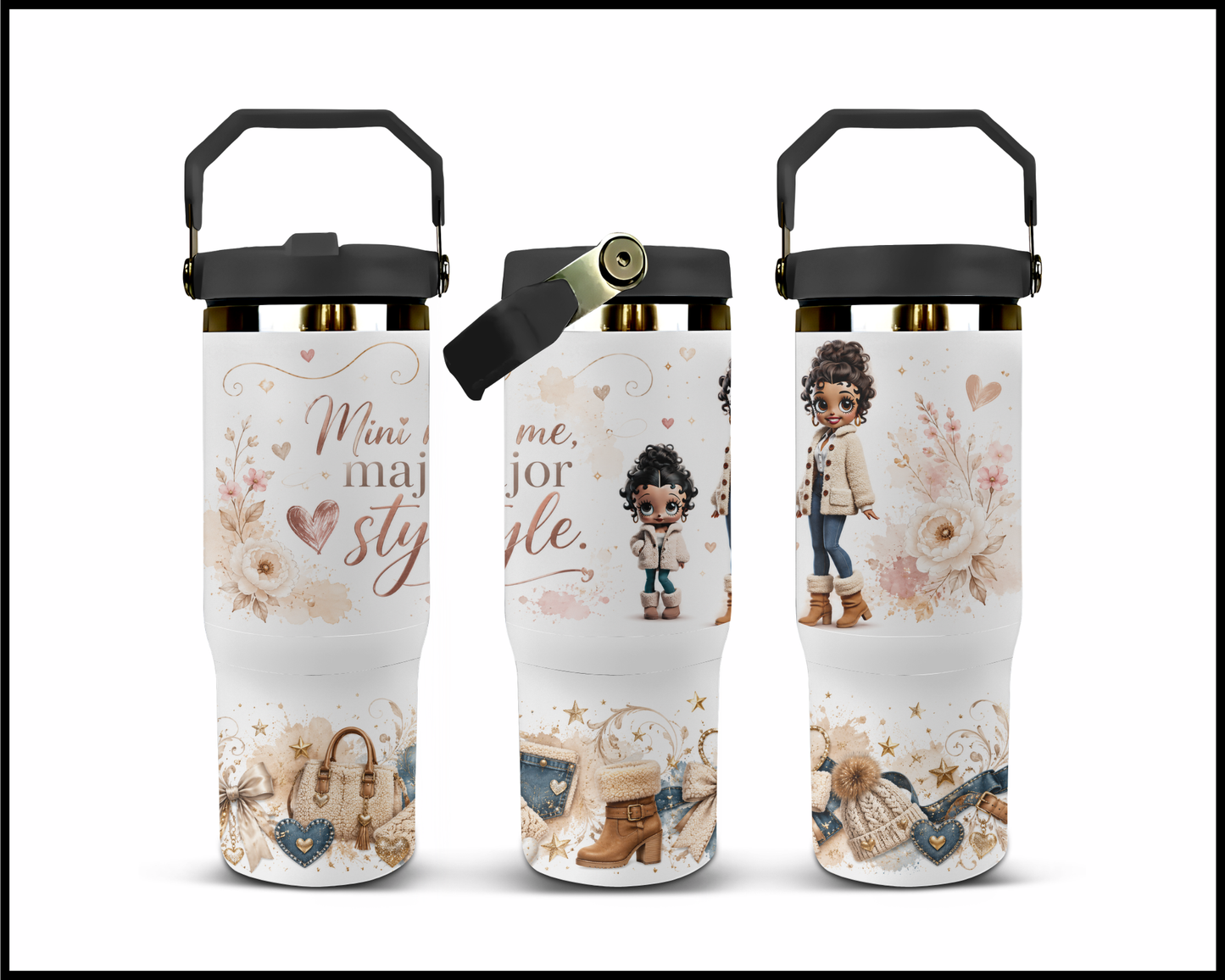Mini Me Major Style Big Guzzler Stainless Steel Tumbler (1066)