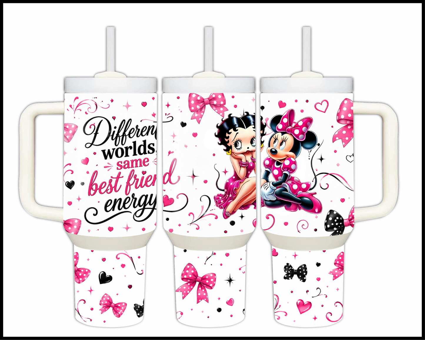 Different World's Same Best Friend Energy Big Guzzler Stainless Steel Tumbler (1069)