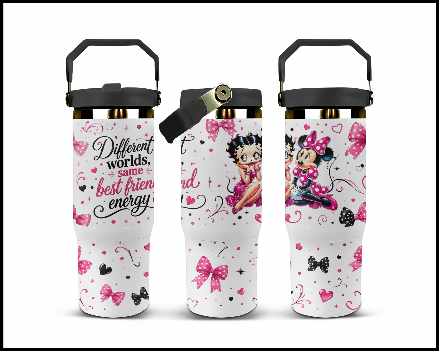 Different World's Same Best Friend Energy Big Guzzler Stainless Steel Tumbler (1069)