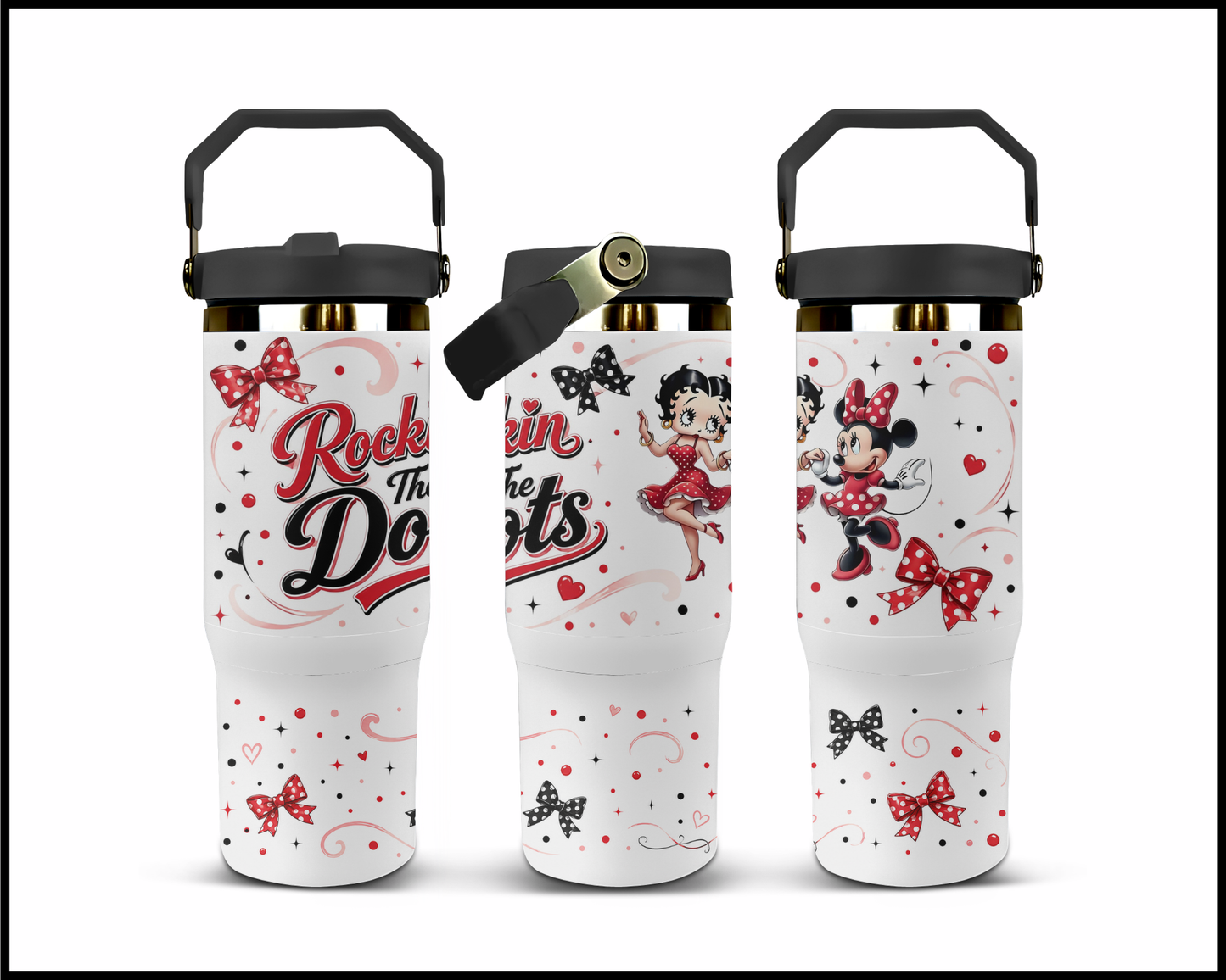 Rockin' The Dots Big Guzzler Stainless Steel Tumbler (1070)