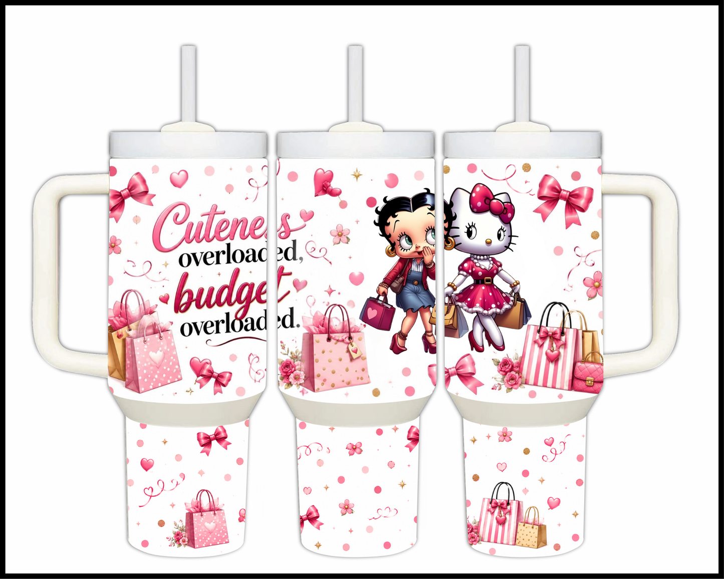 Cuteness & Budget Overloaded Big Guzzler Stainless Steel Tumbler (1071)
