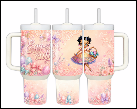 Egg-Stra Cute Big Guzzler Stainless Steel Tumbler (1073)