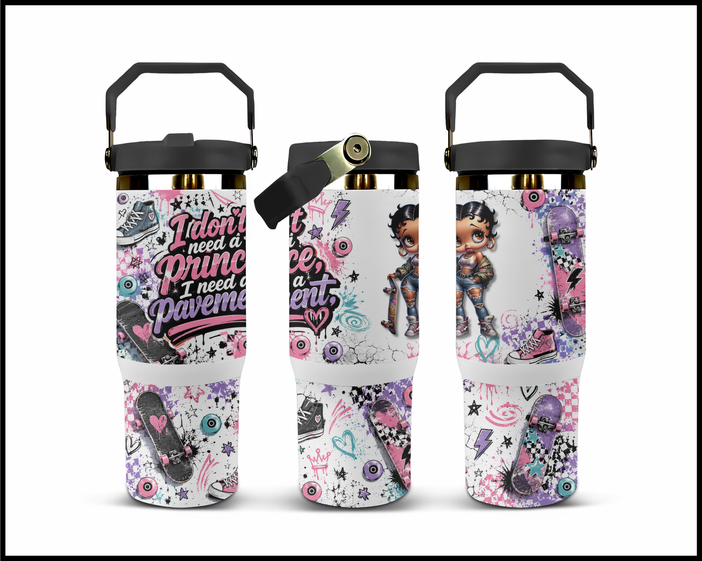 I Don't Need A Prince, I Need Pavement Big Guzzler Stainless Steel Tumbler (1076)