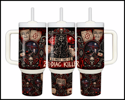 Sinister Sips - Zodiac Killer Big Guzzler Stainless Steel Tumbler (1098)