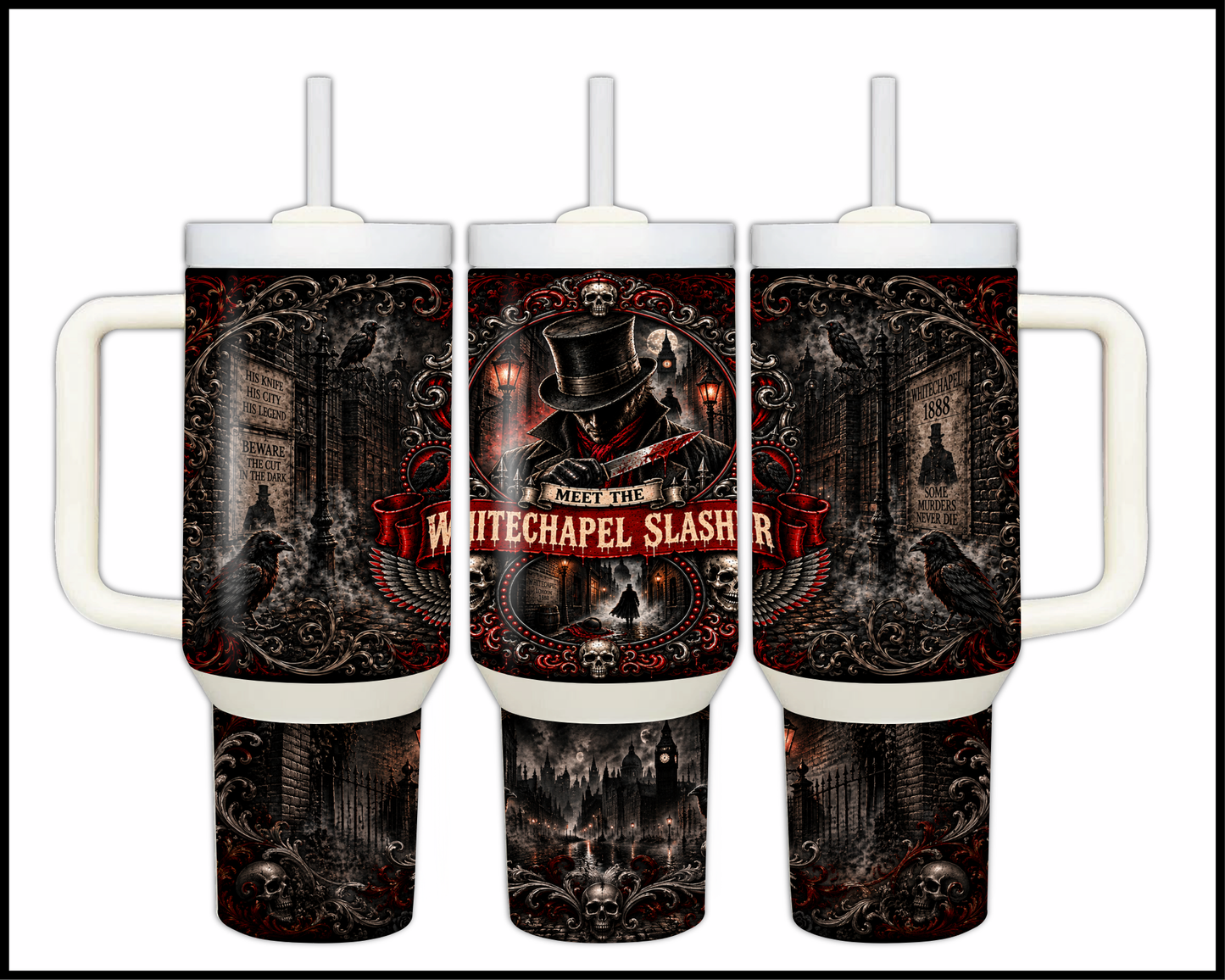 Sinister Sips - Jack The Ripper Big Guzzler Stainless Steel Tumbler (1099)