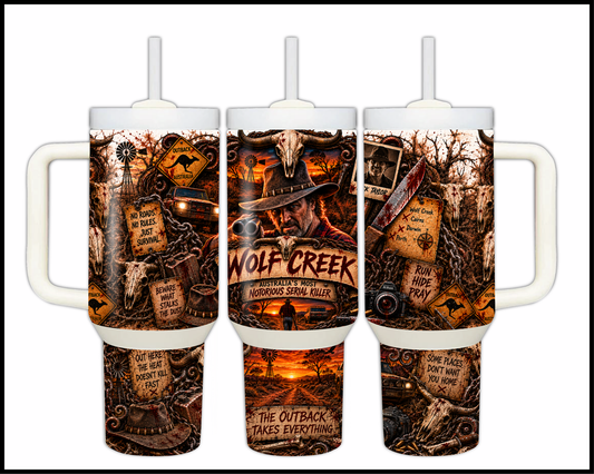 Sinister Sips - Wolf Creek Big Guzzler Stainless Steel Tumbler (1100)