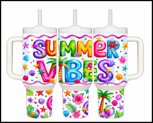 Summer Vibes Big Guzzler Stainless Steel Tumbler (1106)