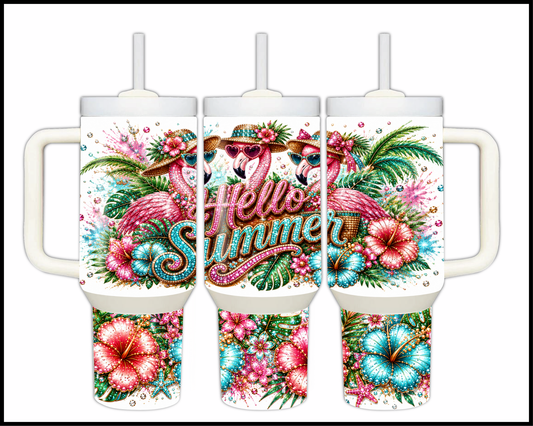 Hello Summer Big Guzzler Stainless Steel Tumbler (1107)
