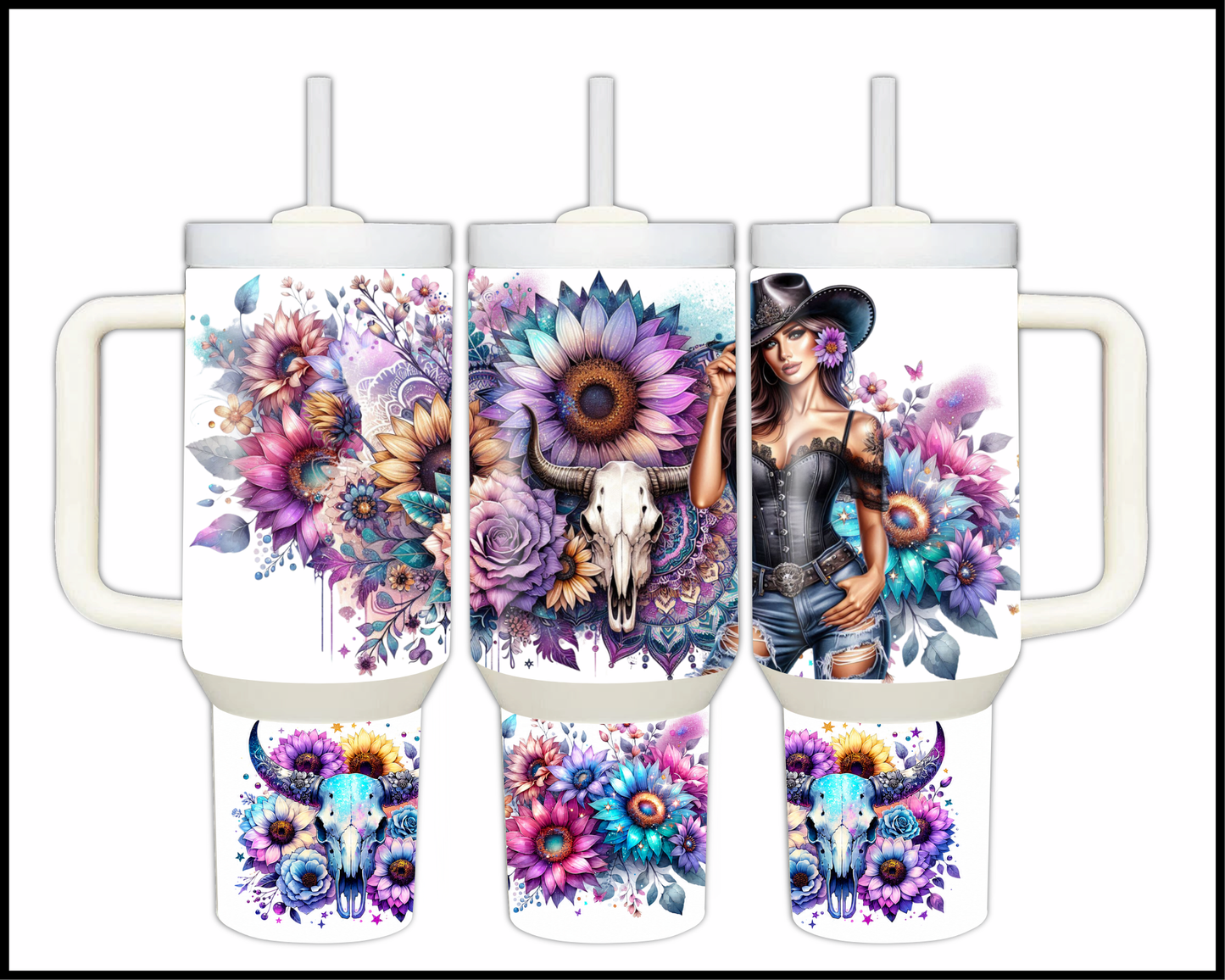 Enchanted Rebel Rodeo Stainless Steel Big 40oz Tumbler (111)