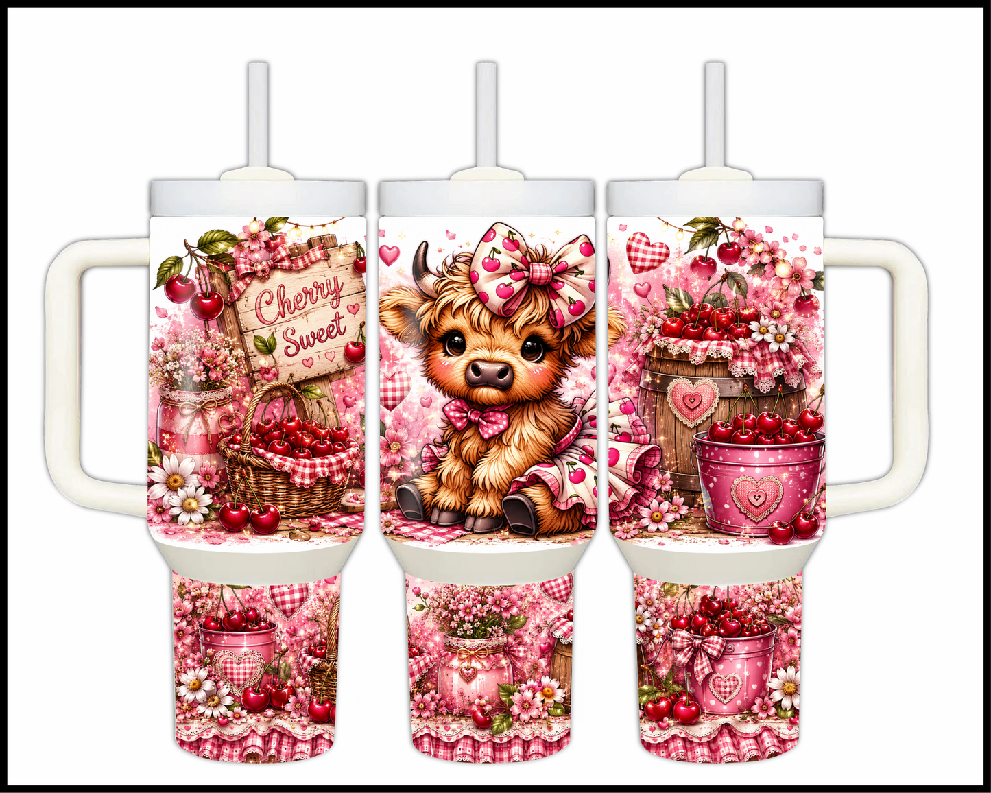 Cherry Sweet Big Guzzler Stainless Steel Tumbler (1111)