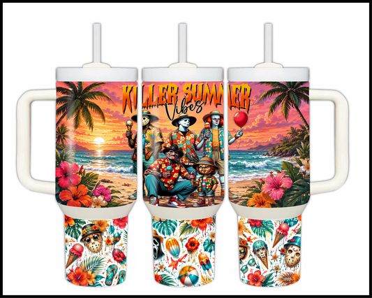 Killer Summer Vibes Big Guzzler Stainless Steel Tumbler (1112)