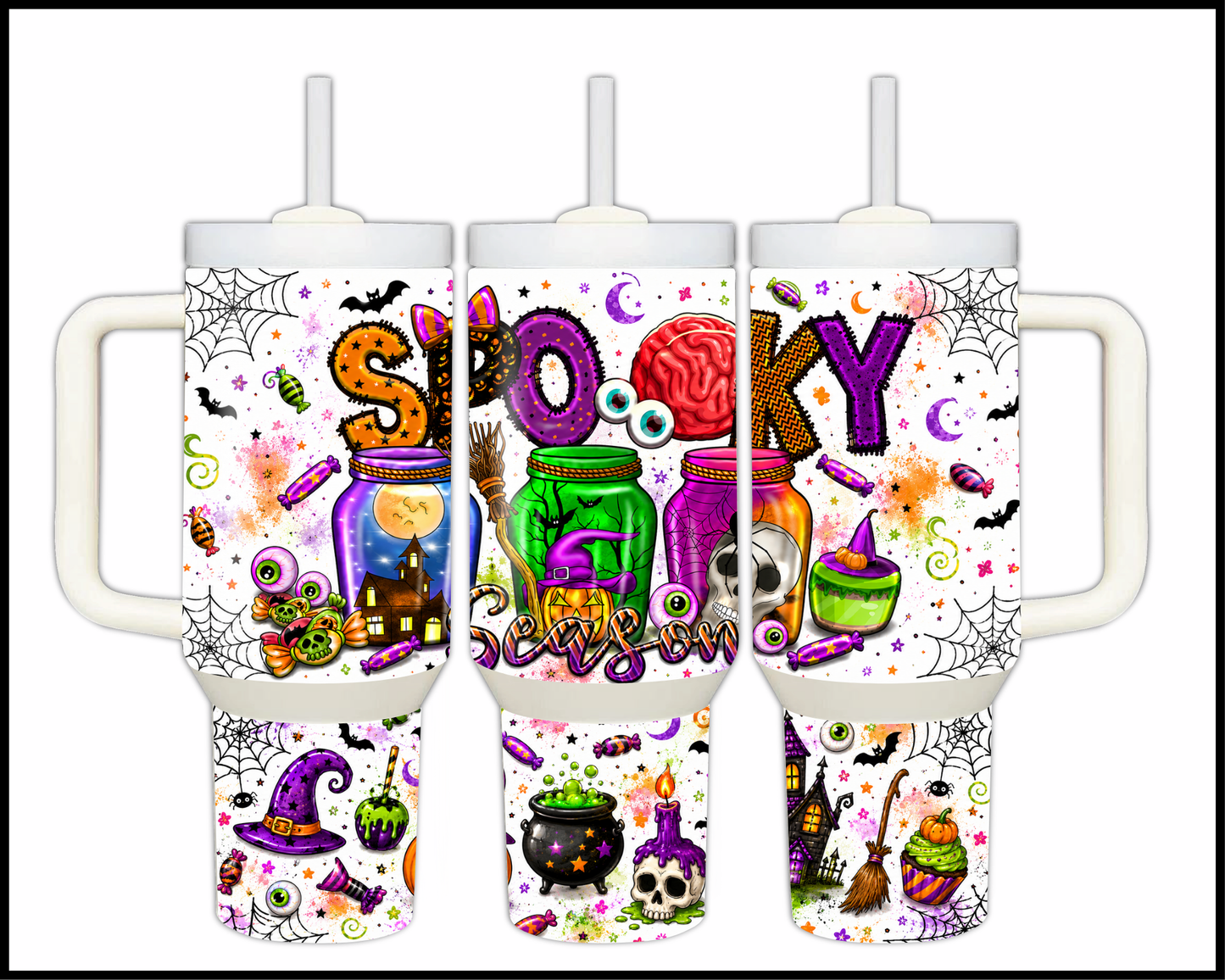 Spooky Season & Sweet Sips Big Guzzler Stainless Steel Tumbler (1119)