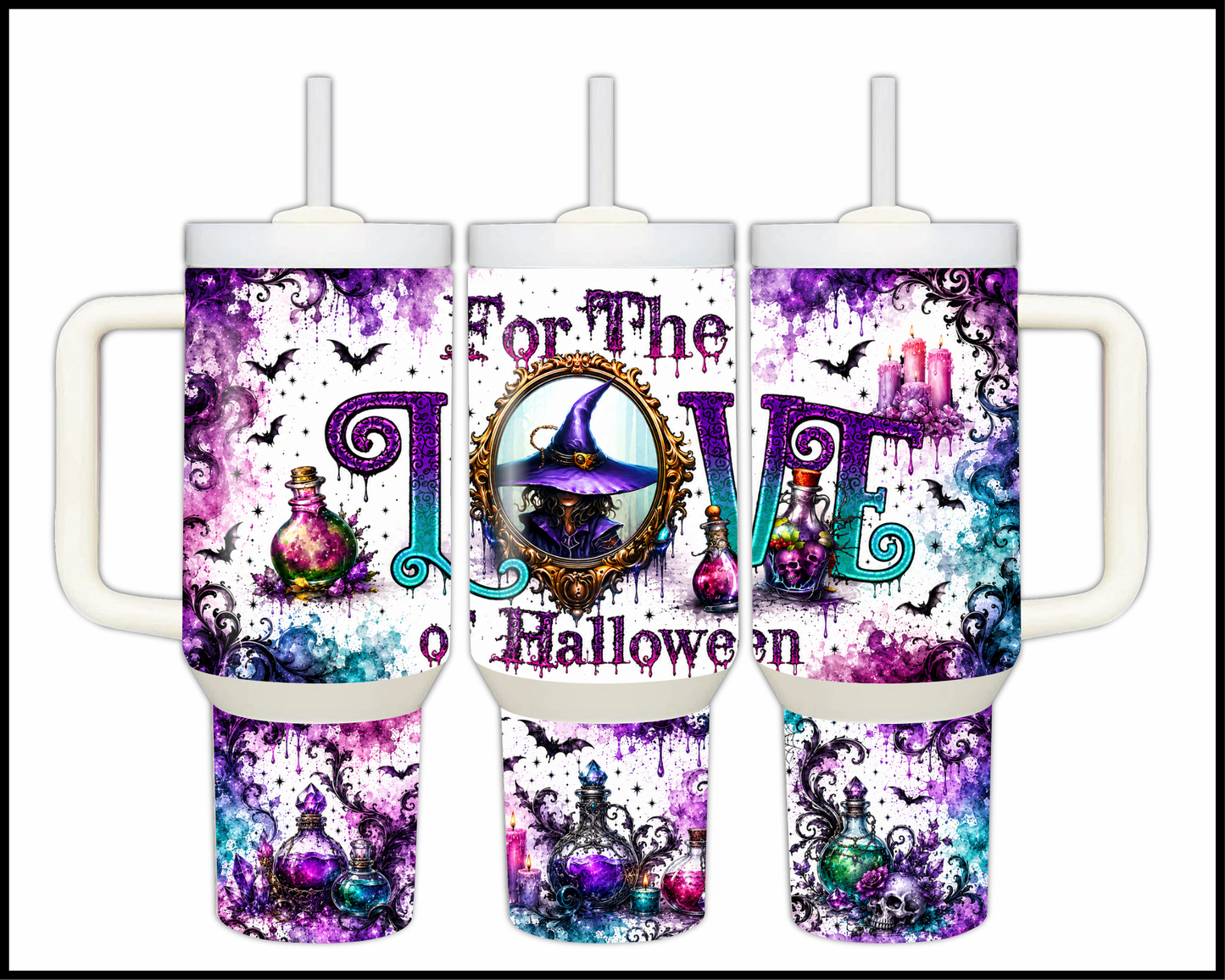 For The Love Of Halloween Big Guzzler Stainless Steel Tumbler (1122)