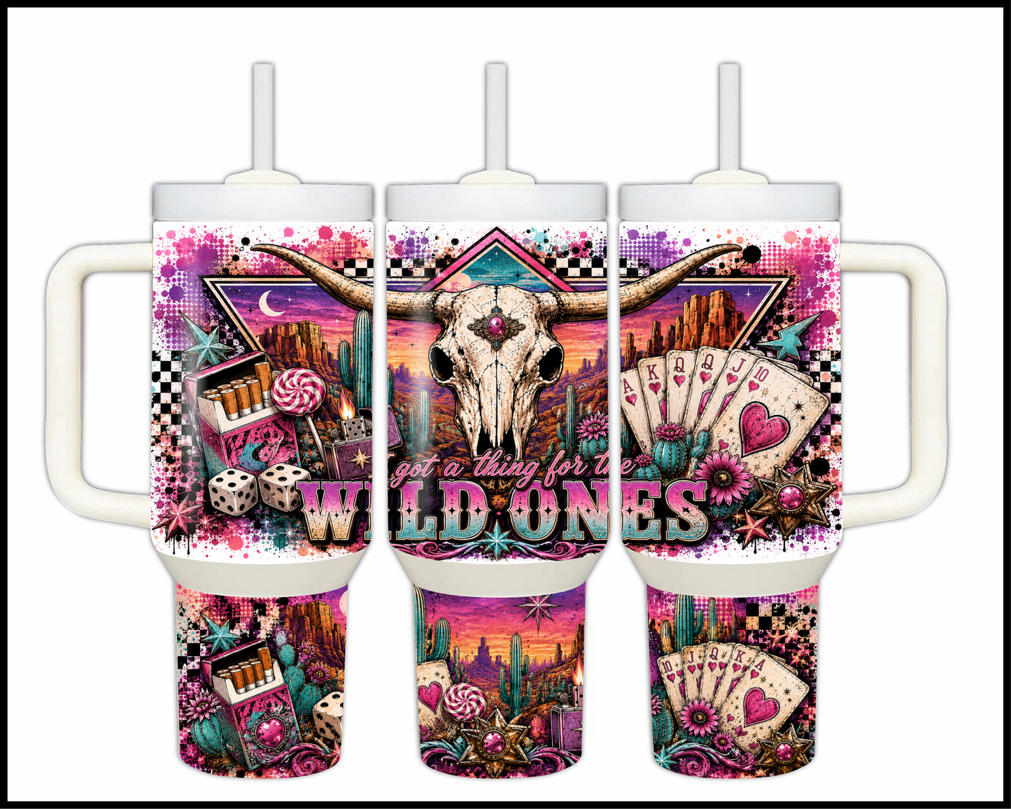 I Got A Thing For The Wild Ones Big Guzzler Stainless Steel Tumbler (1127)