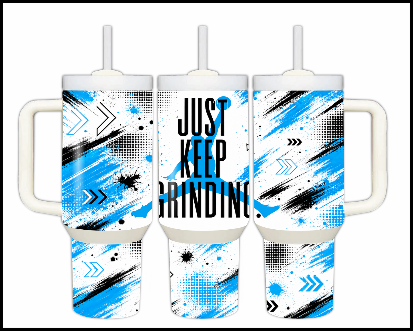 Michael Jordan - Just Keep Grinding Big Guzzler Stainless Steel Tumbler (1187)