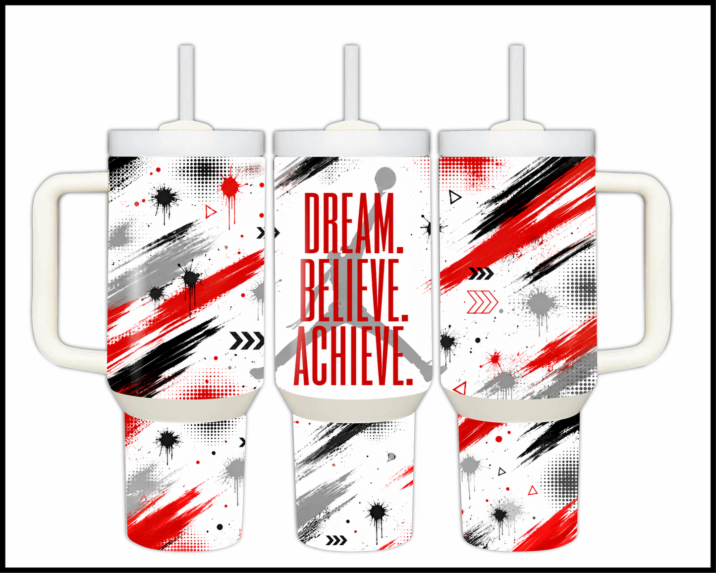 Michael Jordan - Dream, Believe, Achieve Big Guzzler Stainless Steel Tumbler (1188)