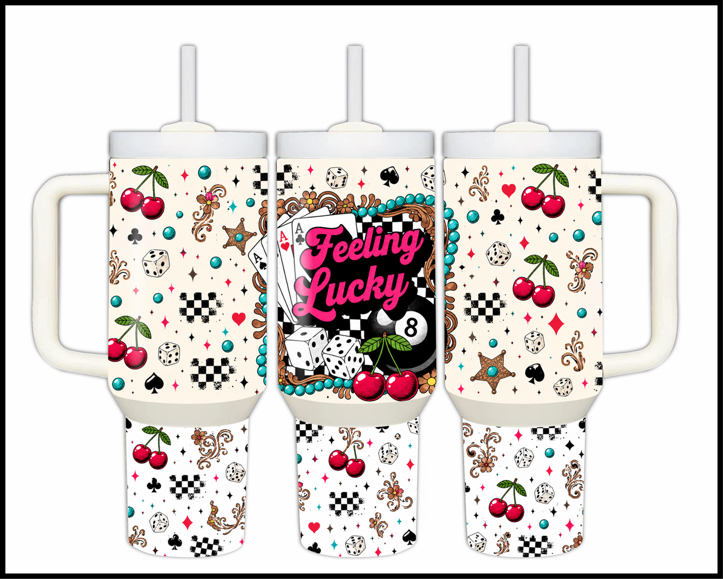 Feelin' Lucky Big Guzzler Stainless Steel Tumbler (1195)