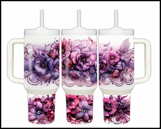 Orchid Filigree Stainless Steel Big Guzzler (140)
