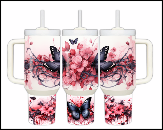 Boho Velvet Flutter Stainless Steel Big Guzzler (141)