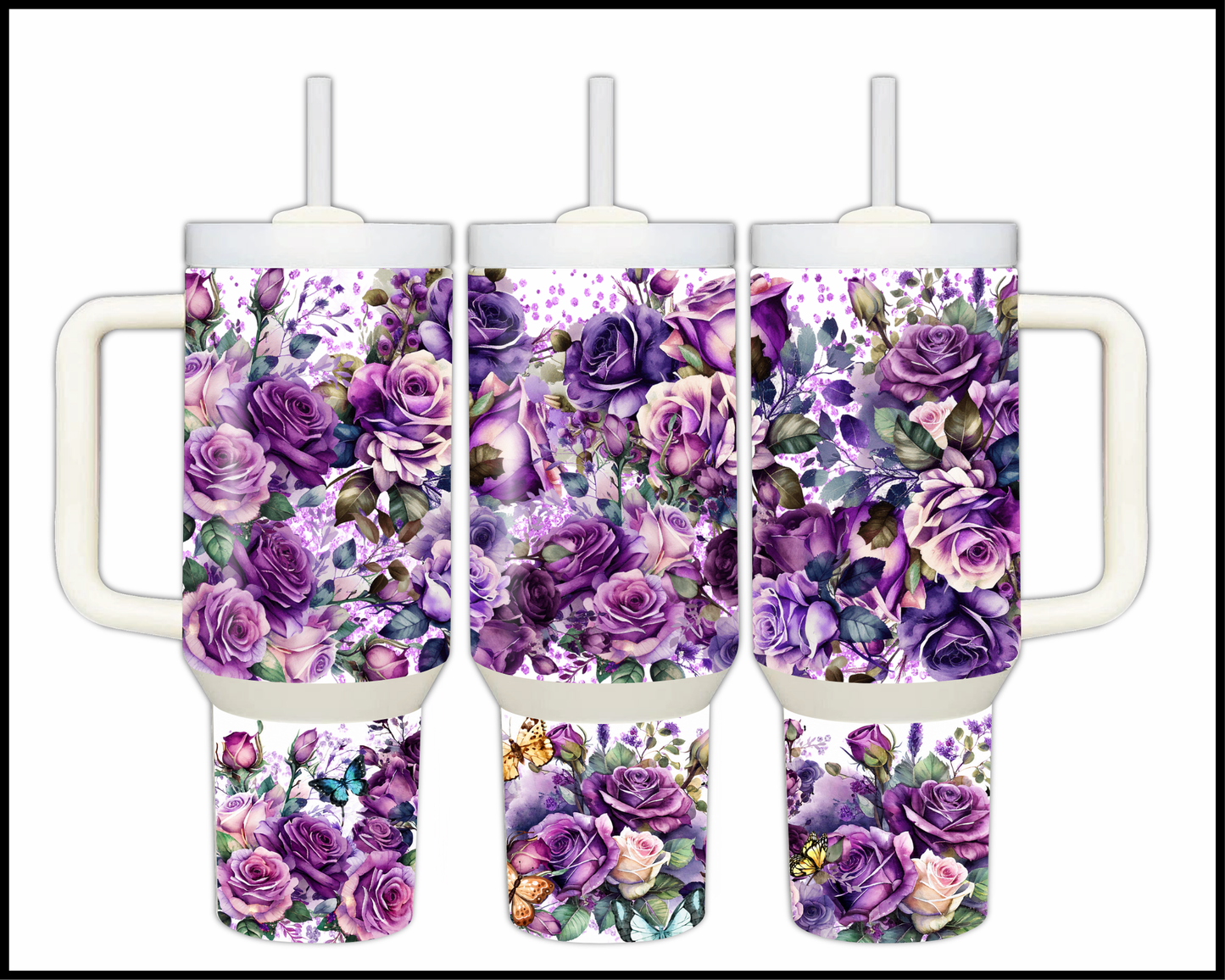 Amethyst Aura Stainless Steel Big 40oz Tumbler (159)