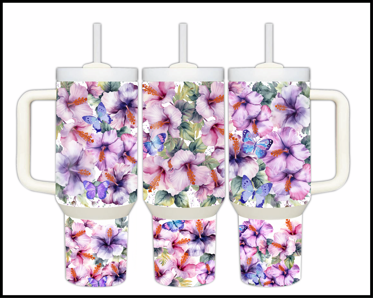 Lavender Lagoon Stainless Steel Big 40oz Tumbler (166)