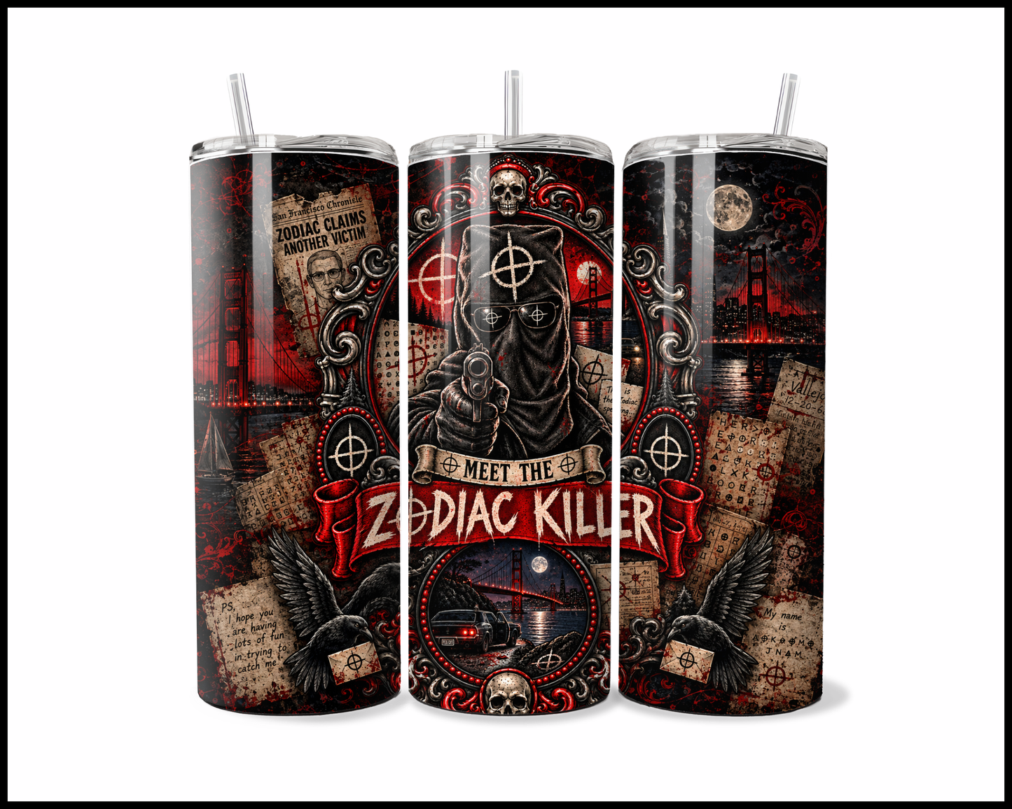 Sinister Sips - Zodiac Killer Stainless Steel Tumbler (5632)