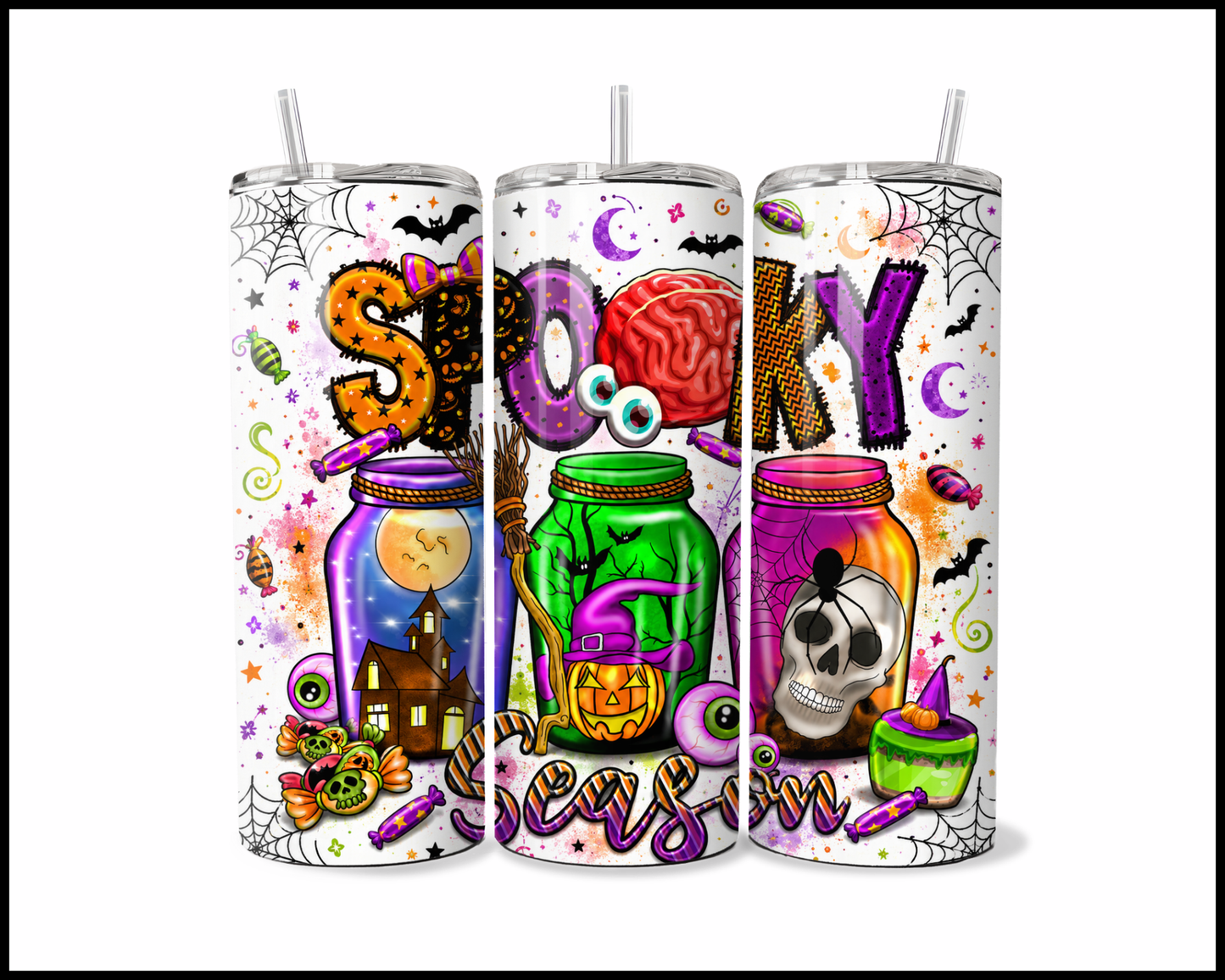 Spooky Season & Sweet Sips Stainless Steel Tumbler (5654)