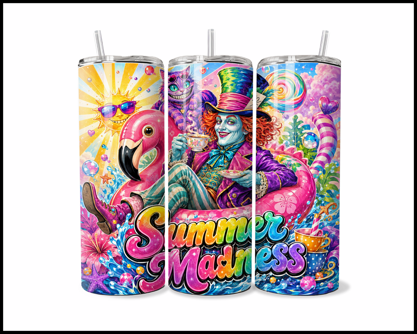 Alice In Wonderland Inspired Stainless Steel Tumbler (5661)