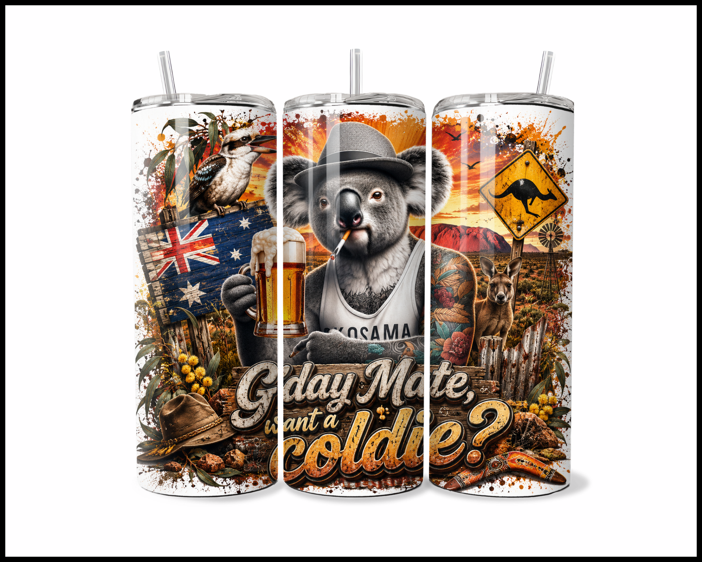 G'Day Mate, Wanna Coldie? Stainless Steel Tumbler (5663)
