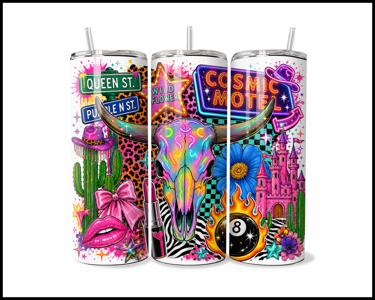 Somewhere between a fairytale and a rodeo Stainless Steel Tumbler (5668)
